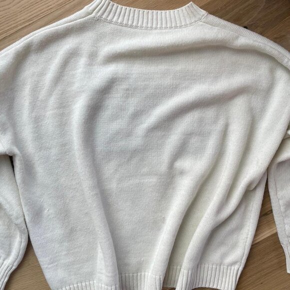 Women's White and Cream Jumper - Picture 2 of 2